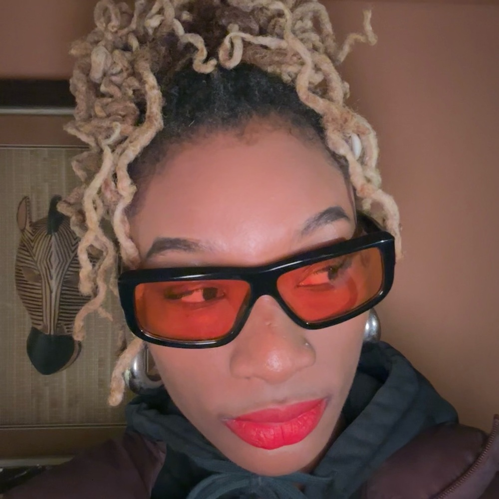 **COPY** Black & Red Marni shades with case.